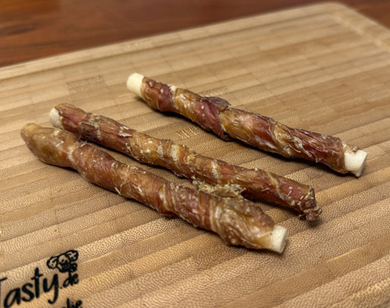 Büffelhaut + Fleisch Kaustick, gedreht