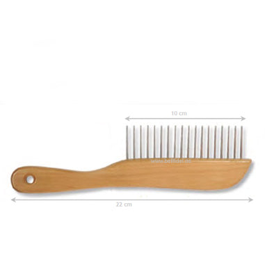 Griff-Kamm mit langen Metallzähnen