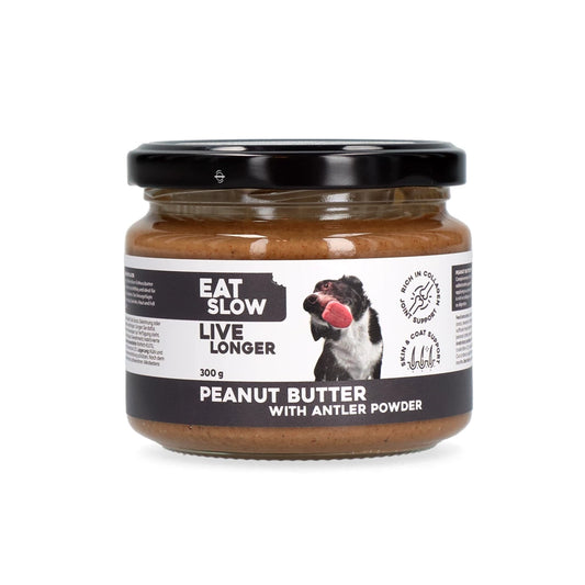 Erdnussbutter mit Geweihpulver
